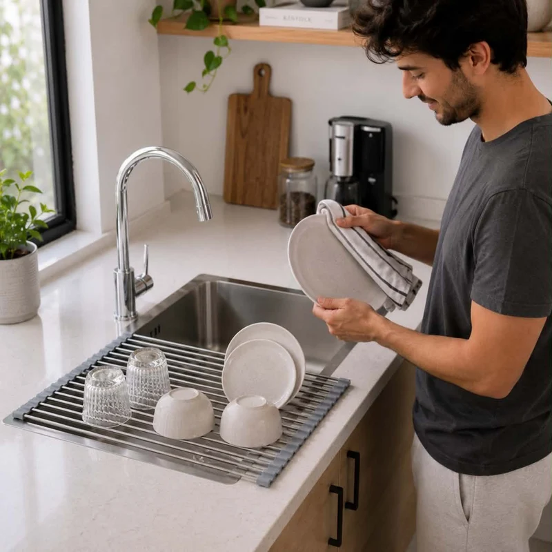 Stainless Folding Drain Rack