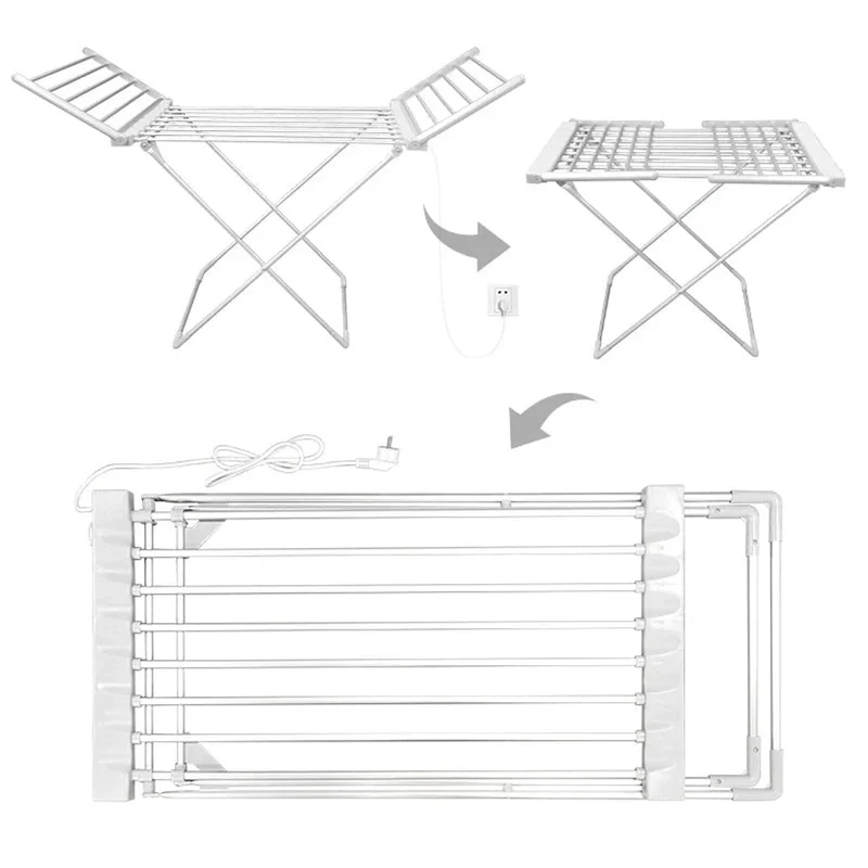 Electric Clothes Drying Rack With Powerful 120w Heating