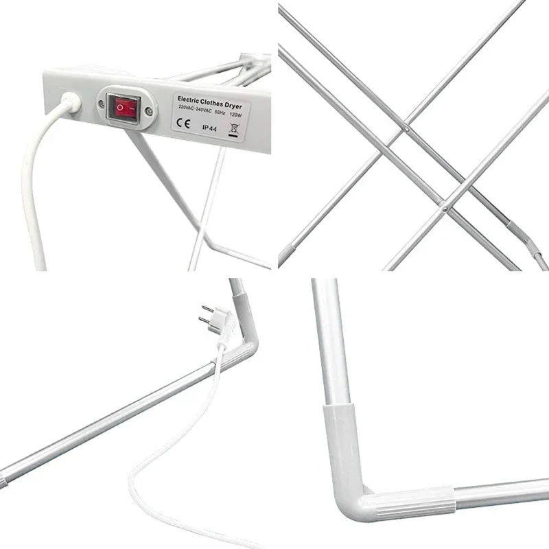 Electric Clothes Drying Rack With Powerful 120w Heating