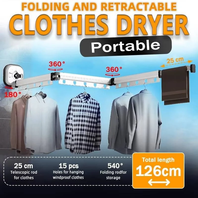 Folding Clothes Drying Rack With Space-Saving Design