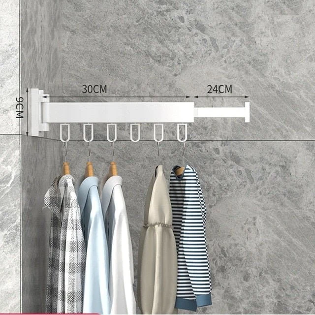 Retractable Wall Drying Rack For Laundry Space Saving