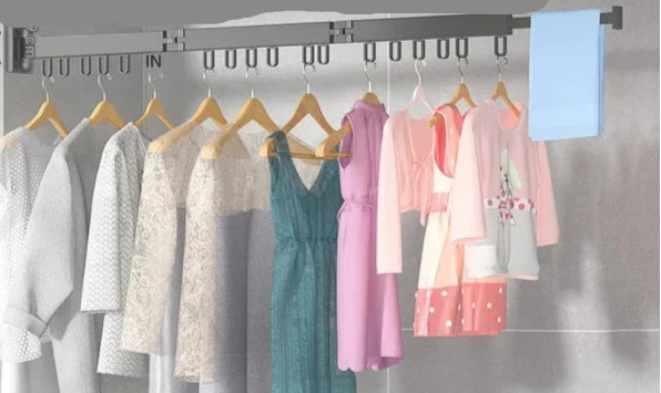 Wall Mounted Drying Rack With Foldable Space-Saving Design