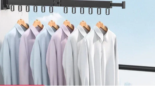Wall Mounted Drying Rack With Foldable Space-Saving Design