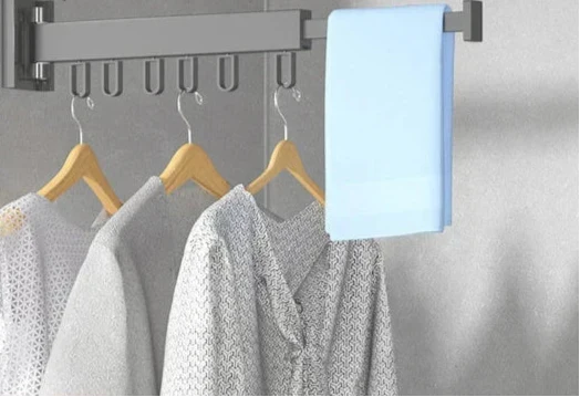Wall Mounted Drying Rack With Foldable Space-Saving Design