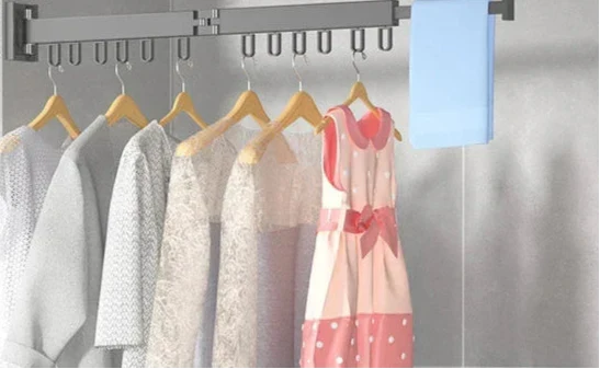Wall Mounted Drying Rack With Foldable Space-Saving Design