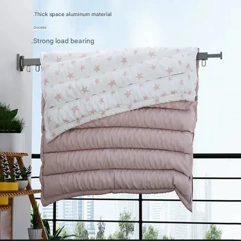 Wall Mounted Drying Rack With Foldable Space-Saving Design