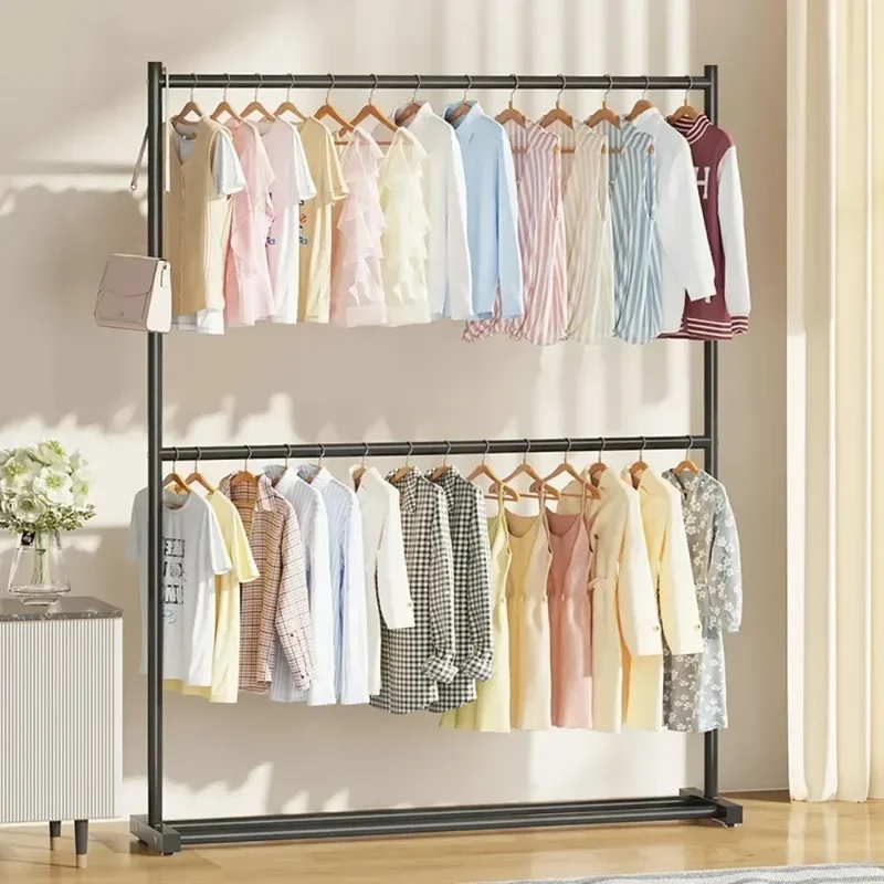 Support Vêtements Mobile Télescopique sur Roulettes