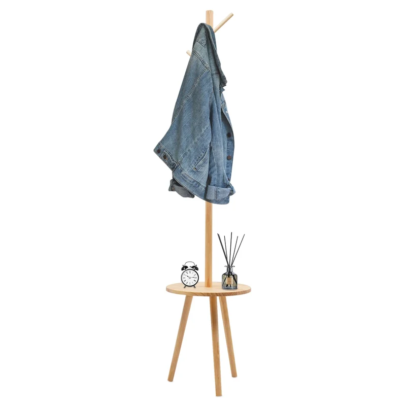 Portemanteau Moderne en Bois de Pin