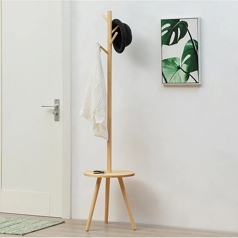 Portemanteau Moderne en Bois de Pin