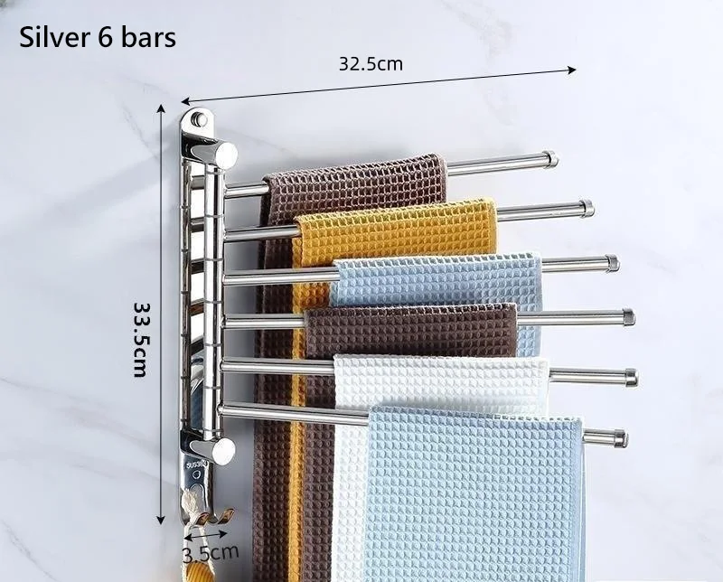 Porte-Serviettes Pivotant Inox 304 Multi-Barres
