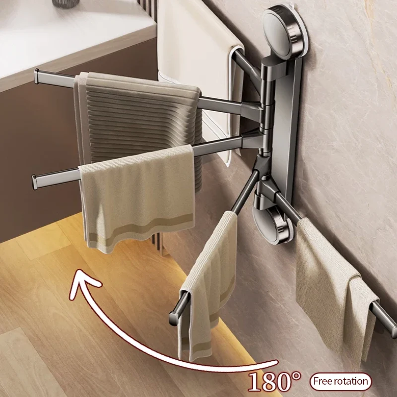 Porte-Serviettes Ventouses Rotatif Pliable