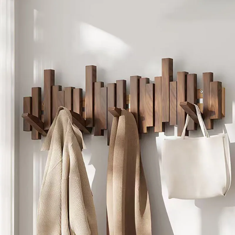 Porte-Manteau Mural Bois Massif Design Piano