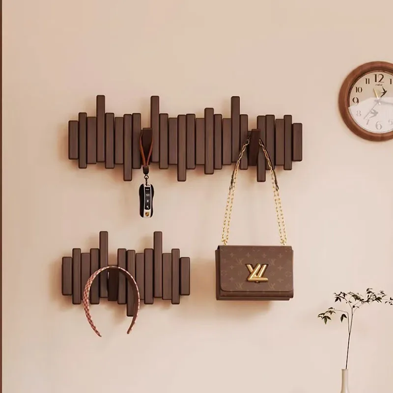 Porte-Manteau Mural Bois Massif Design Piano