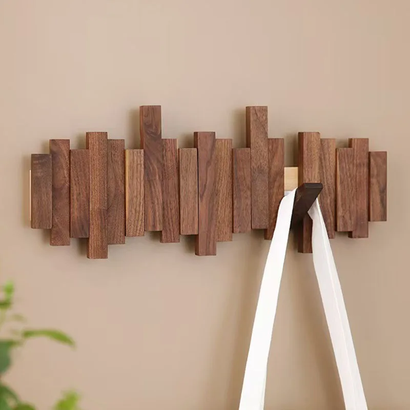 Porte-Manteau Mural Bois Massif Design Piano