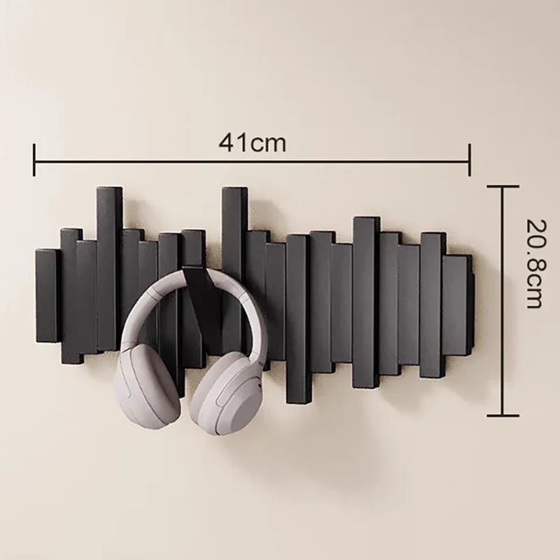 Porte-Manteau Mural Bois Massif Design Piano