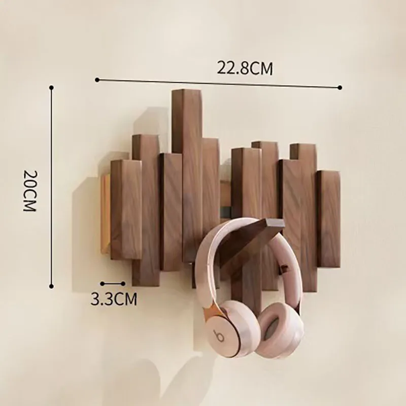Porte-Manteau Mural Bois Massif Design Piano