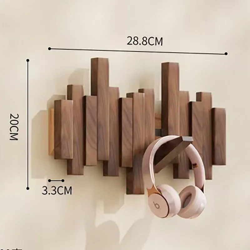 Porte-Manteau Mural Bois Massif Design Piano