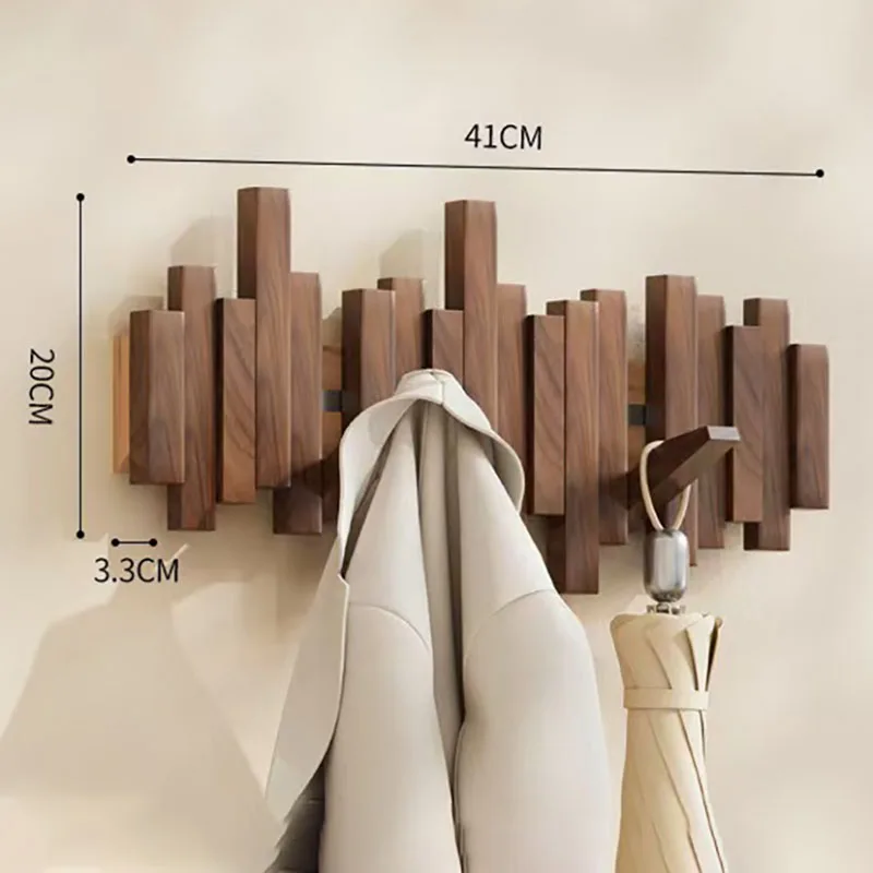 Porte-Manteau Mural Bois Massif Design Piano