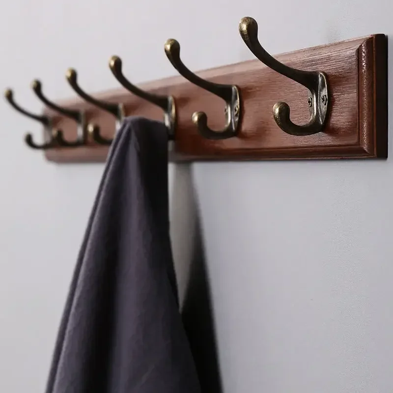 Porte-Manteau Mural Bois Massif Style Antique