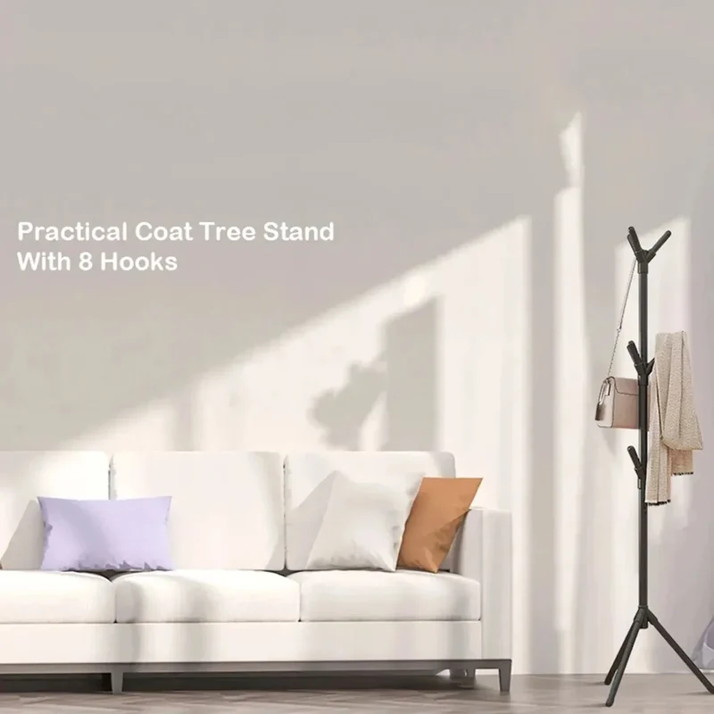 Porte-Manteau Design Arbre 9 Crochets
