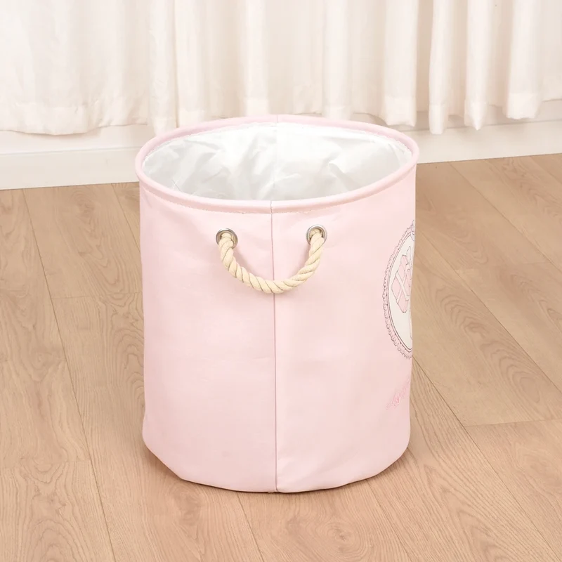 Panier à Linge Pliable Rose Bébé Fille