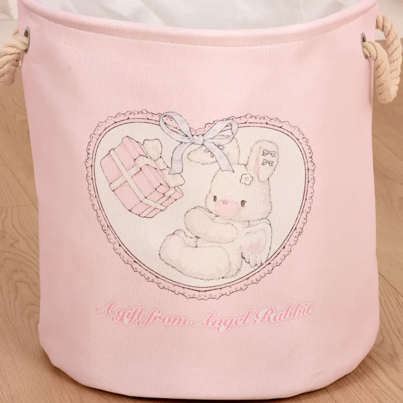 Panier à Linge Pliable Rose Bébé Fille