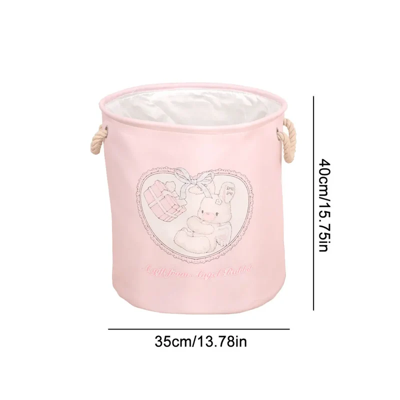 Panier à Linge Pliable Rose Bébé Fille