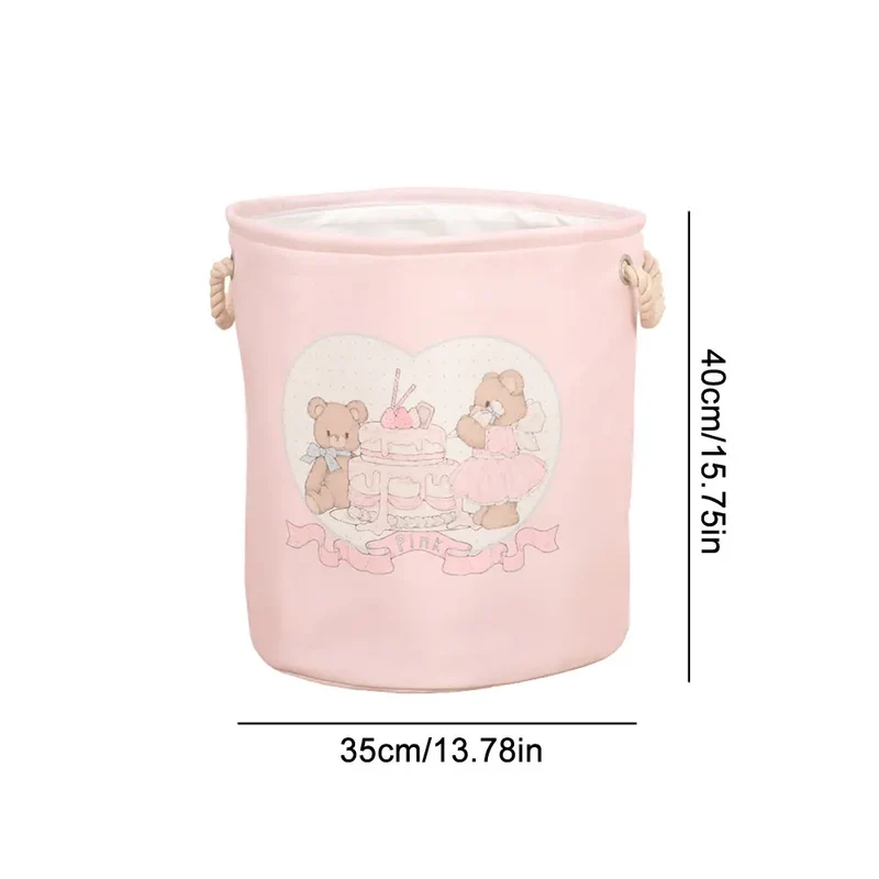 Panier à Linge Pliable Rose Bébé Fille