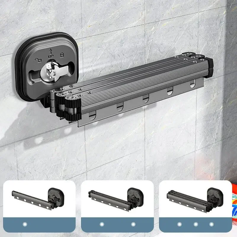 Étendoir Mural Rétractable Pliable