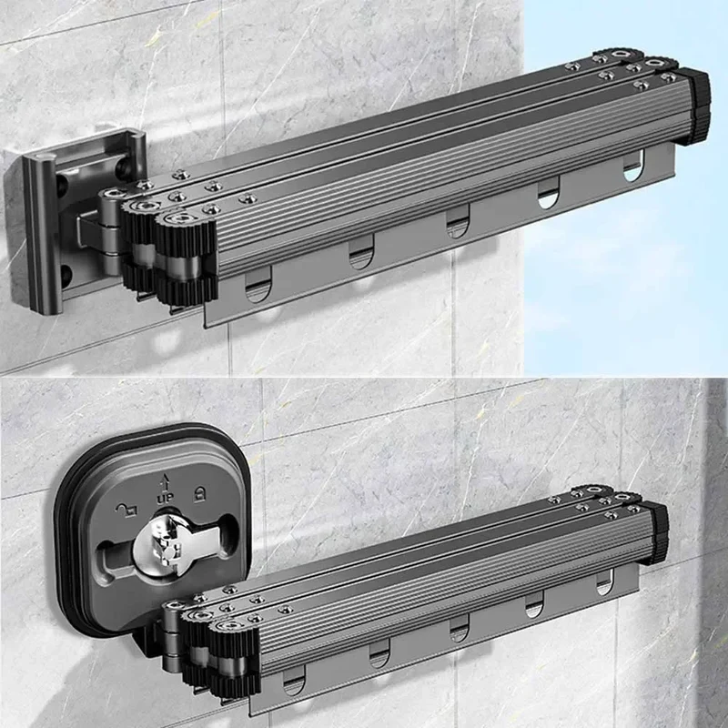 Étendoir Mural Rétractable Pliable