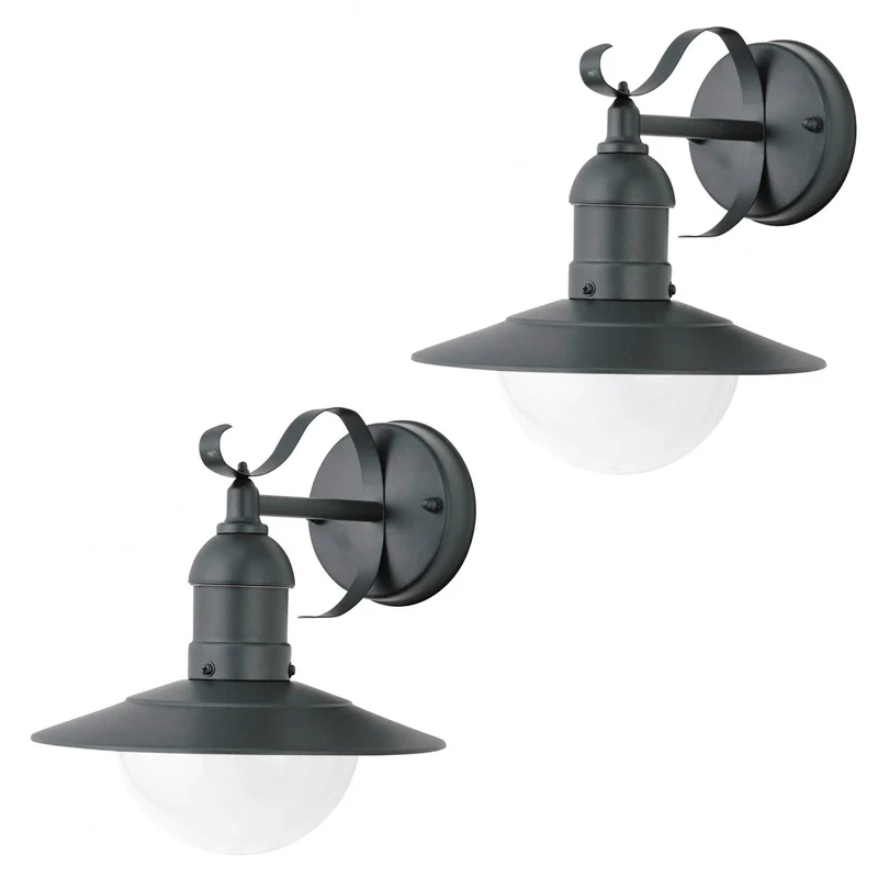 Rabalux Wall Sconce, Outdoor, IP44, E27, max 60W, Green, Oslo, 2 pieces