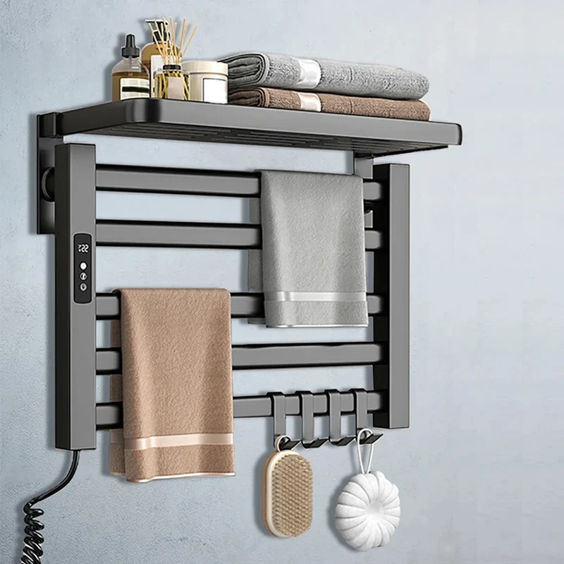 Electric Towel Warmer Rack with Digital Temperature and Timer Controls