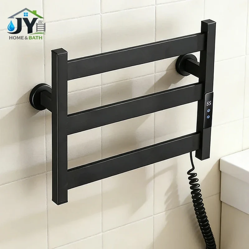 Electric Heated Towel Rack With 3 Bars Compact Warmer And Multi-Level Temperature Control