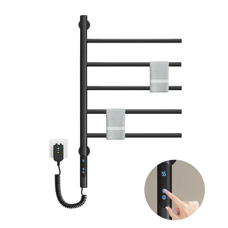 Heated Towel Rack Electric Wall Mounted Stainless Steel With Digital Control And IPX4 Water Resistance