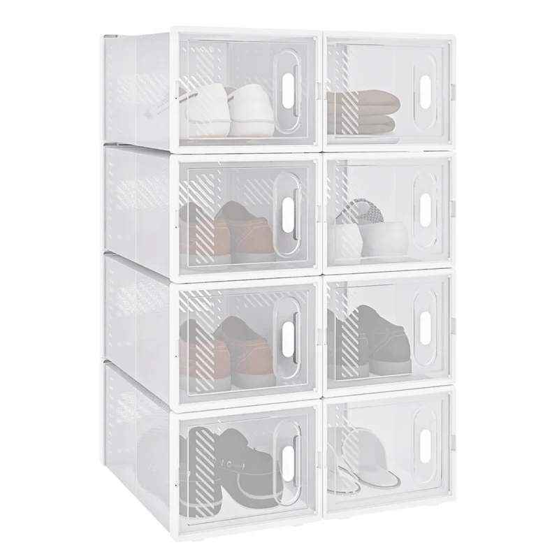 Boîtes à Chaussures Transparentes Empilables
