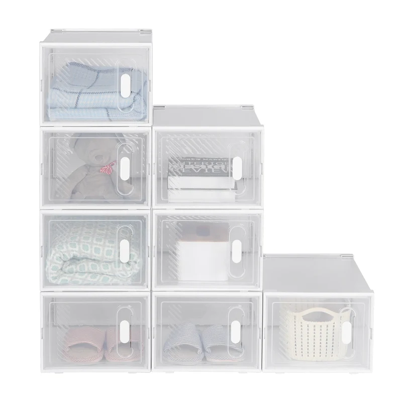 Boîtes à Chaussures Transparentes Empilables