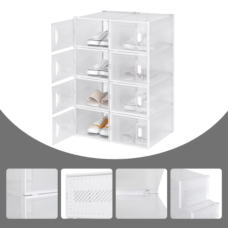 Boîtes à Chaussures Transparentes Empilables