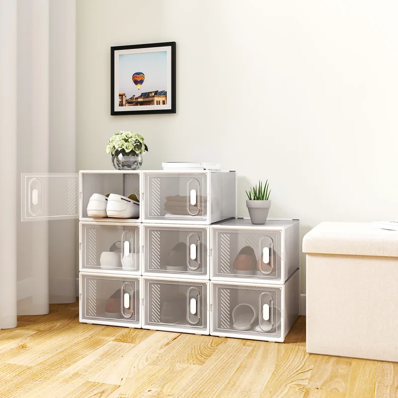Boîtes à Chaussures Transparentes Empilables