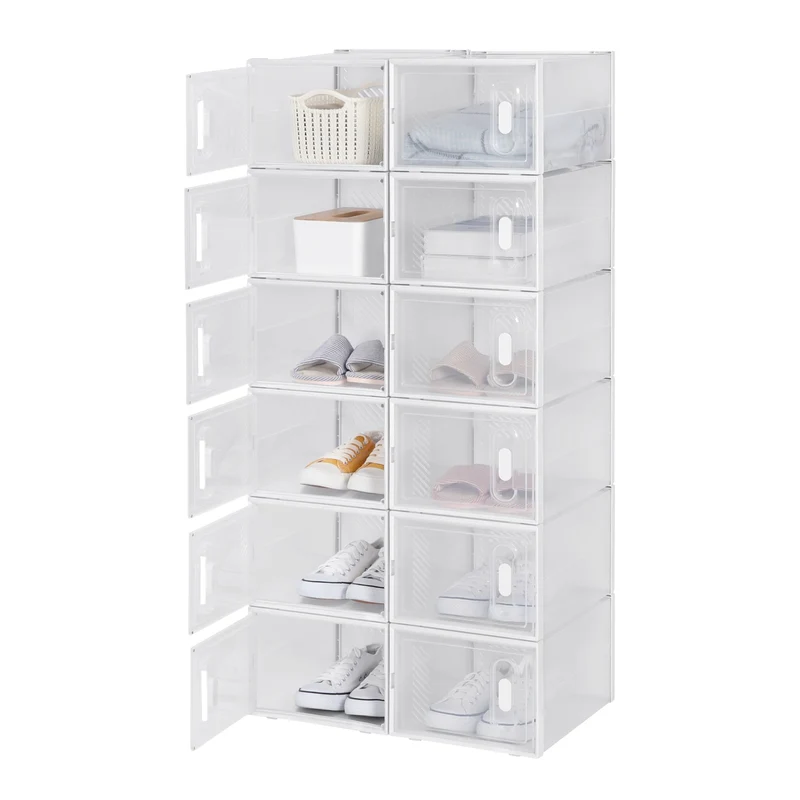 Boîtes à Chaussures Transparentes Empilables