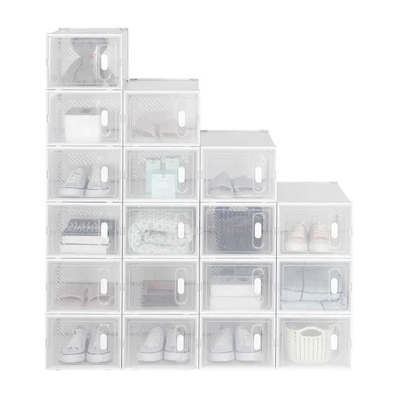 Boîtes à Chaussures Transparentes Empilables