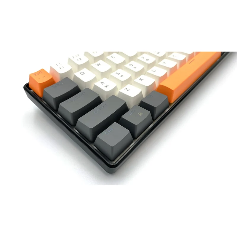 ZONE 61 - Short 60% mechanical gaming keyboard, silent RED mechanical switches, colorful backlighting, 61 keys, USB-C, Mediatech