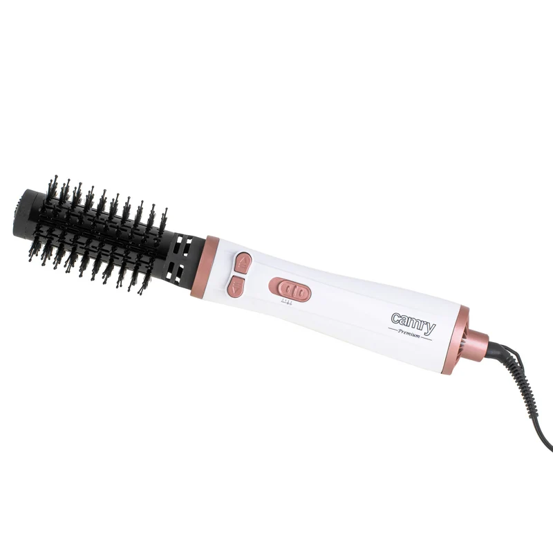 Camry CR 2021 rotating curling iron/hair dryer with interchangeable nylon bristle brushes