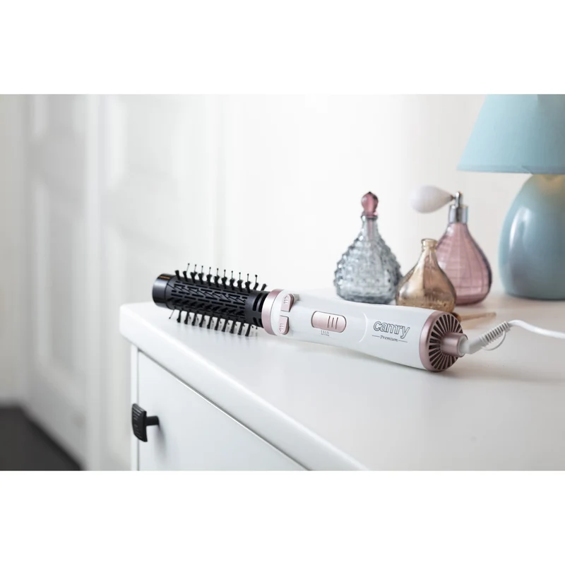 Camry CR 2021 rotating curling iron/hair dryer with interchangeable nylon bristle brushes