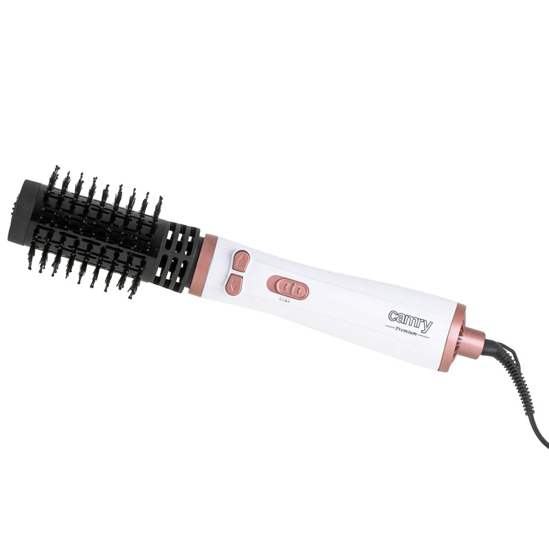 Camry CR 2021 rotating curling iron/hair dryer with interchangeable nylon bristle brushes