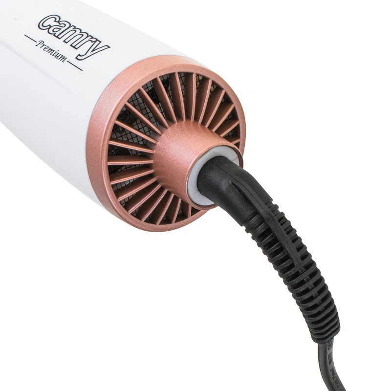 Camry CR 2021 rotating curling iron/hair dryer with interchangeable nylon bristle brushes