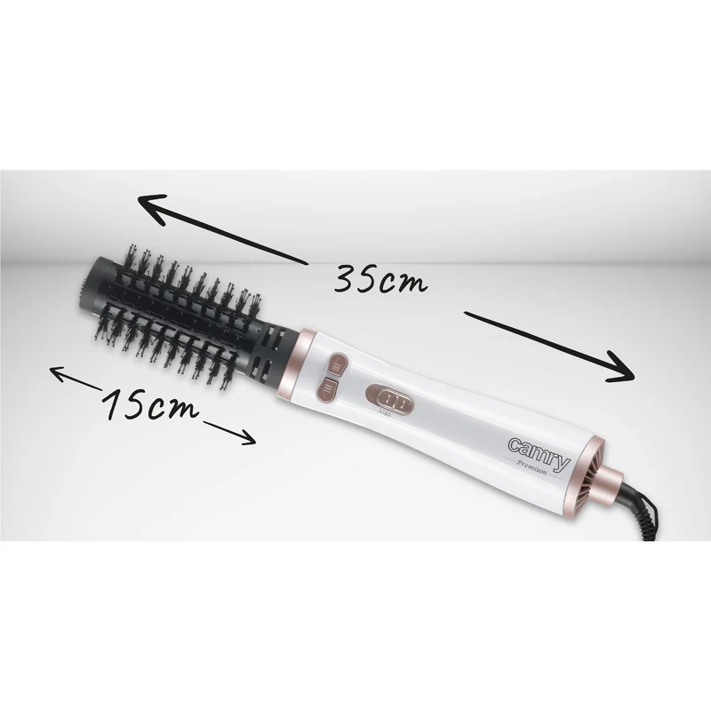 Camry CR 2021 rotating curling iron/hair dryer with interchangeable nylon bristle brushes