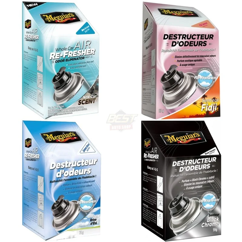 DESTRUCTEUR D'ODEURS NEW CAR / BRISE D'ÉTÉ / FIDJI / BLACK CHROME