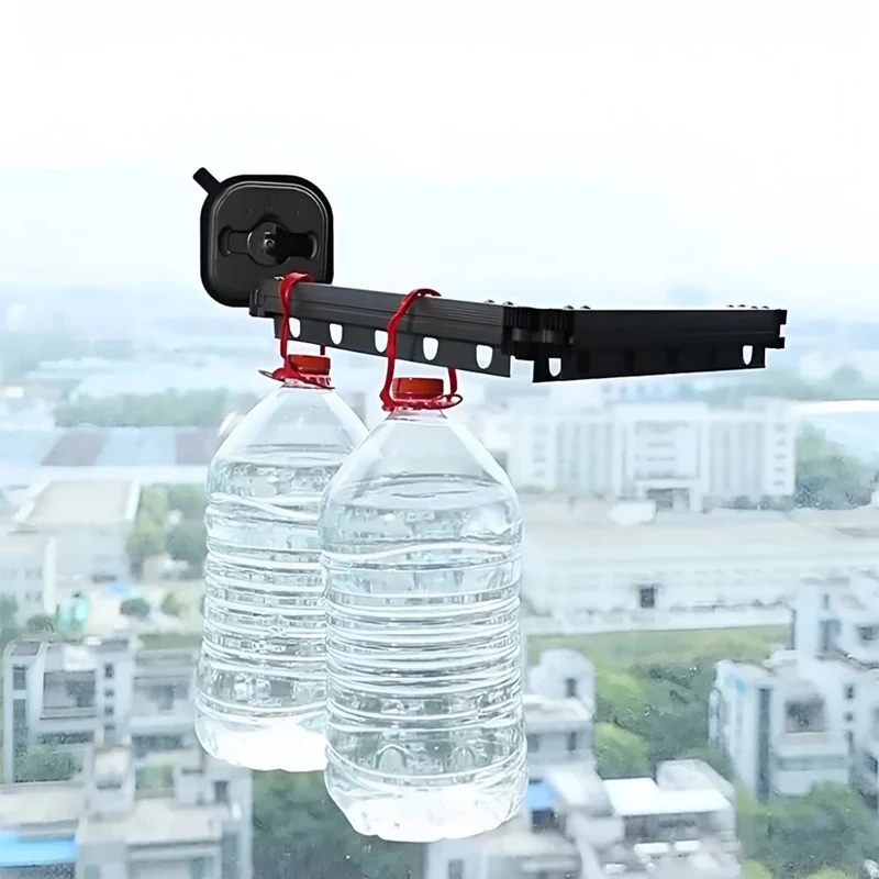 Folding Clothes Drying Rack Aluminium With Suction Cup Fixation