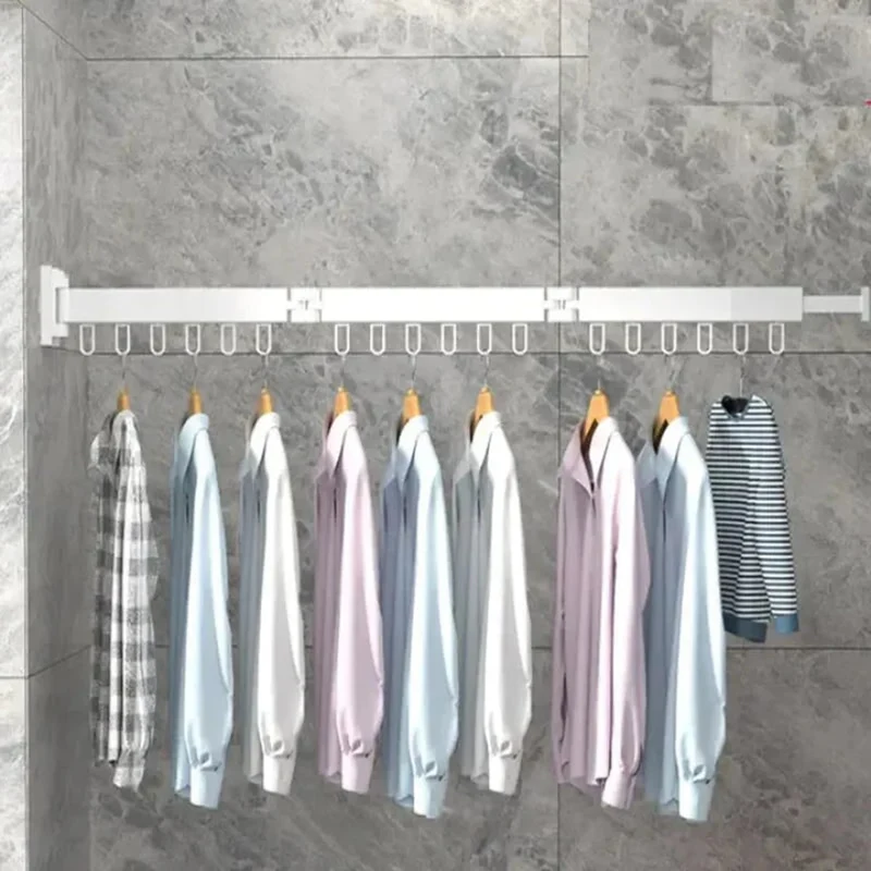Wall Mount Drying Rack With One-Touch Folding Design
