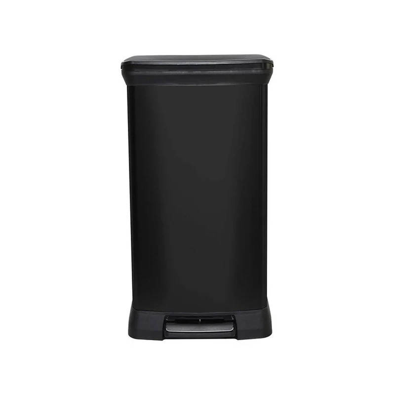 CURVER DECO BIN 50L Black Pedal Bin with Removable Compartment Elegant Modern Design No Prints